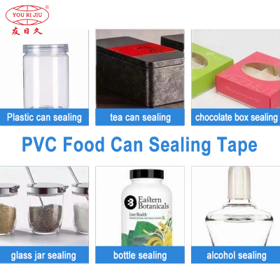 Cinta adhesiva transparente de PVC Yourijiu para sellar cajas de latas de alimentos sin residuos